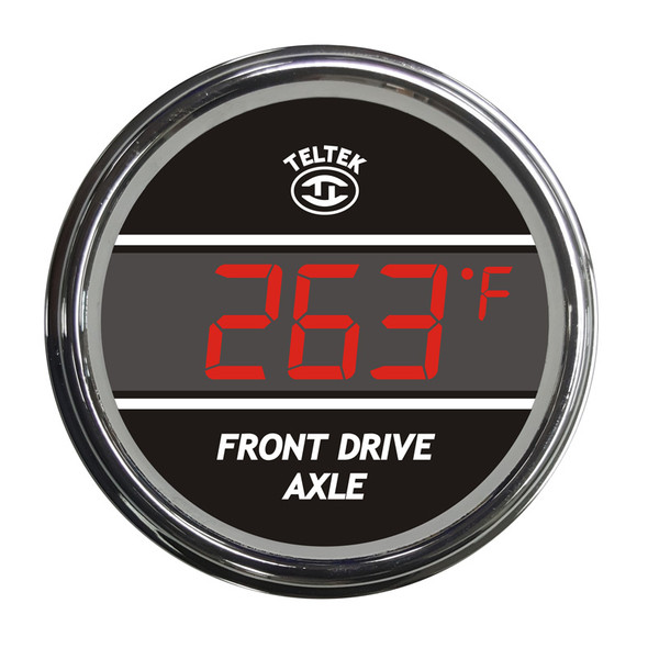 Truck Front Drive Axle Temperature Gauge - Red