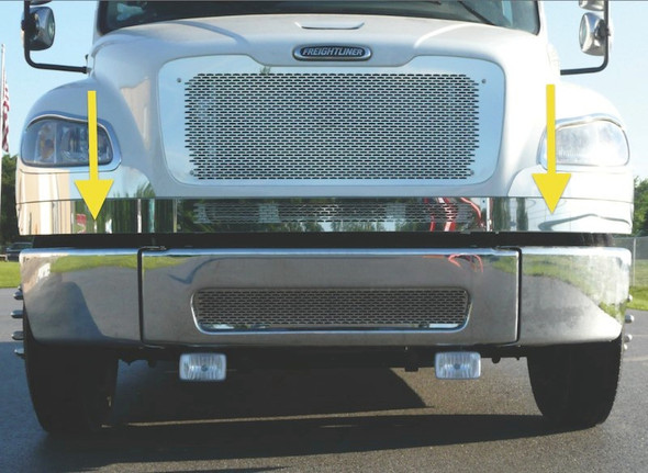 Freightliner M2 Lower Front Hood Grill Trim Front View