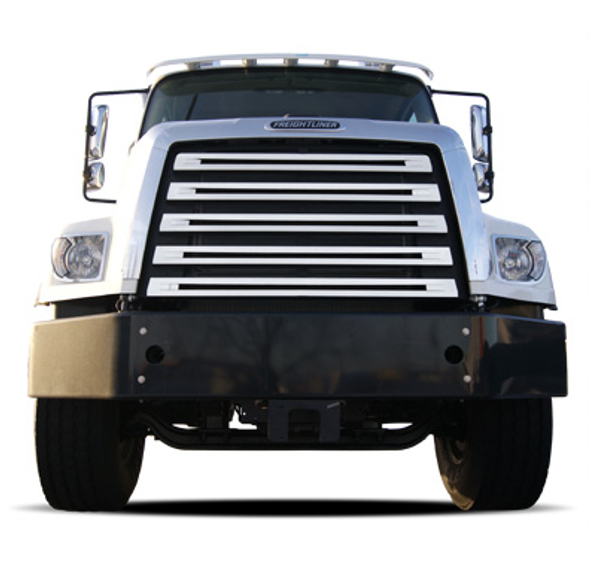 Freightliner 108SD 114SD Stainless Steel Grill Cover Front View