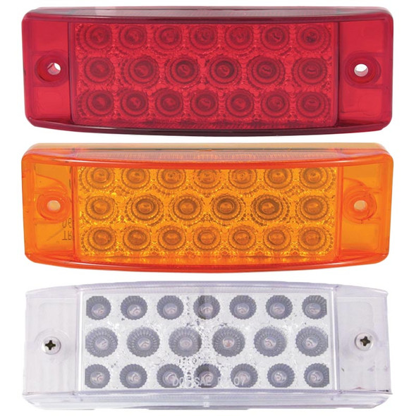 Rectangular LED Clearance Marker Light - Red, Amber, Clear Lens