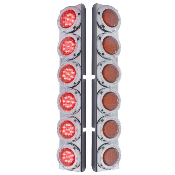 Peterbilt 379 389 Rear Air Cleaner Light Bar With 12 LEDs & Red Lens