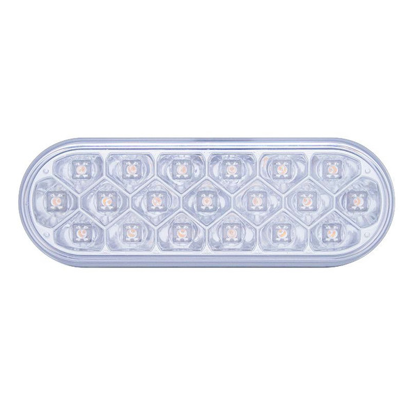 6" Oval STT & PTC LED Light With Reflector - Clear