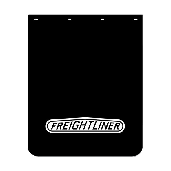 Black Poly Mudflap With White Freightliner Logo 24" x 30"
