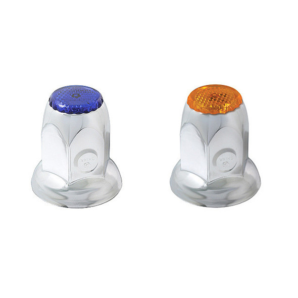 Push On 33mm Lug Nut Cover With Reflector Stainless Steel
