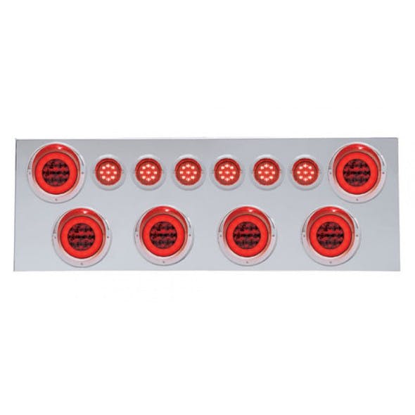 Stainless Rear Center Panel With Red Halo LEDs & Red Lens 
