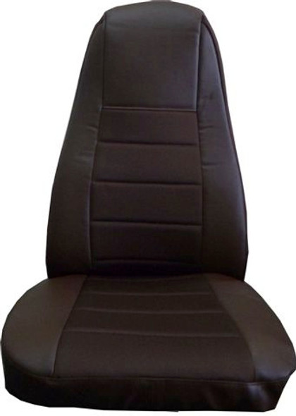 Brown Vinyl Seat Cover With Fabric & Pocket
