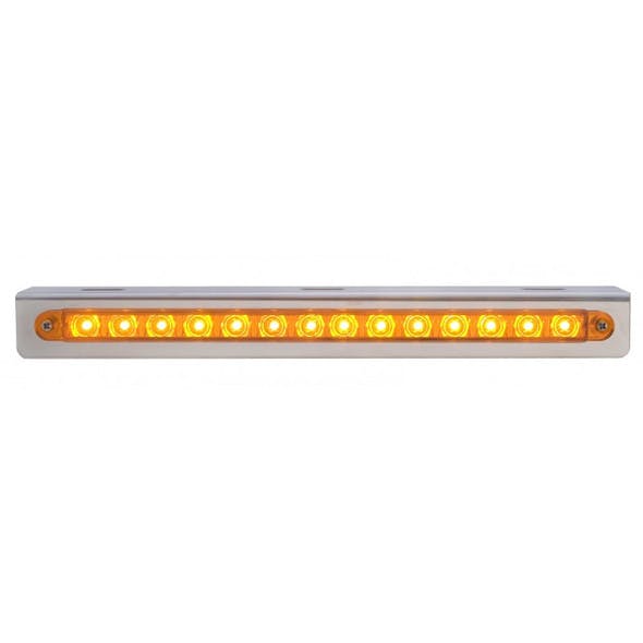 Sequential 12" Amber LED Light Bar With Bracket