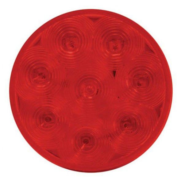 4" Red Economy Stop Turn & Tail 8 Diode LED Light Red Lens