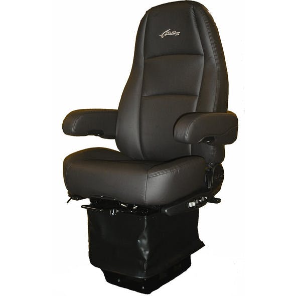 Sears Atlas II DLX Seat Highback Black Ultra Leather With Arm Rests