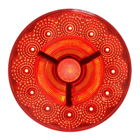 4" Round LED Prime Spyder STT & PTC Sealed Red Light With Red Lens