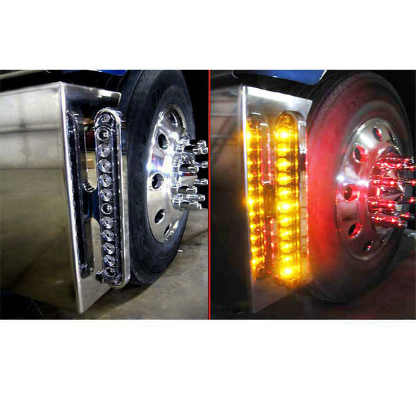 Chrome Slim Line Bumper Bracket Lights On Truck 3