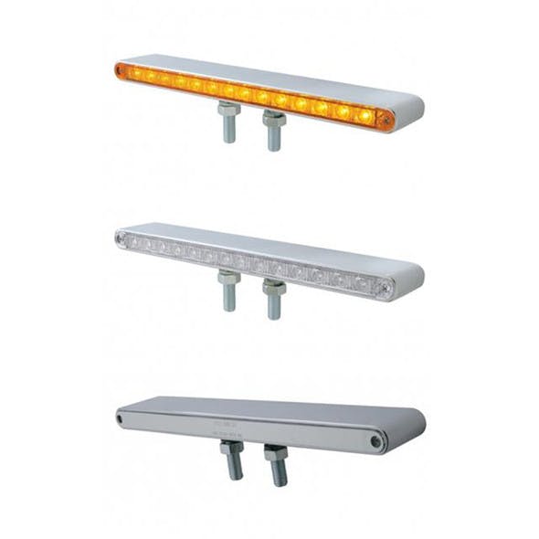 12" Double Face LED Light Bar Amber Front & Red Back