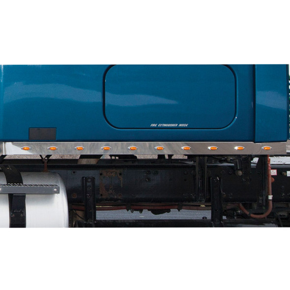 Freightliner Cascadia 72" Sleeper Panel With Mini LEDs On Blue Truck