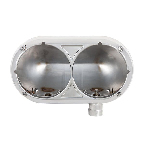 Peterbilt 359 Style Dual Headlight Housing Without Inner Lamp Bucket Front View