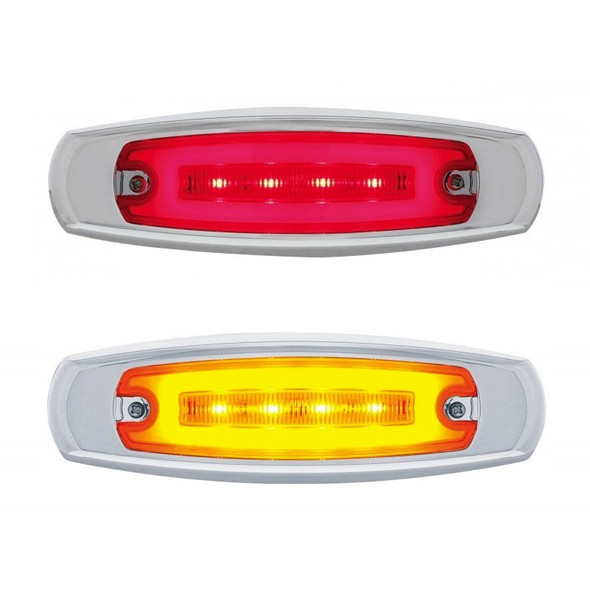 16 LED Rectangular Clearance Marker GLO Light - Amber or Red