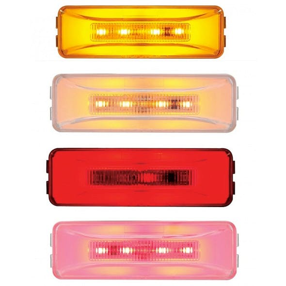 10 LED Rectangular Clearance Marker GLO Light Colors