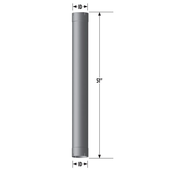 5" x 51" Muffler Eliminator Measurement