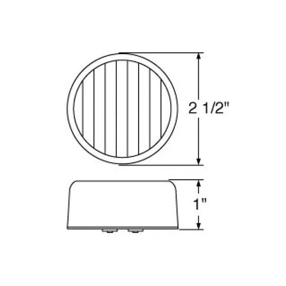 2.5" Auxiliary/Utility Light Dimensions