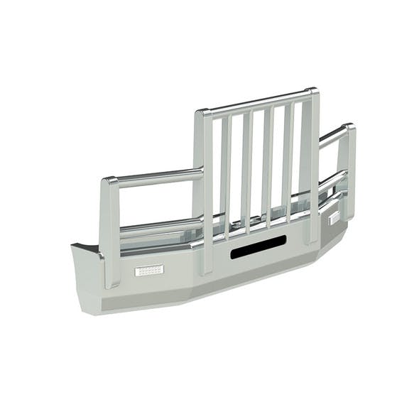 Freightliner FLD 112 Herd Aero 4 Post Bumper Grill Guard With Slam Latch And Signal Lights