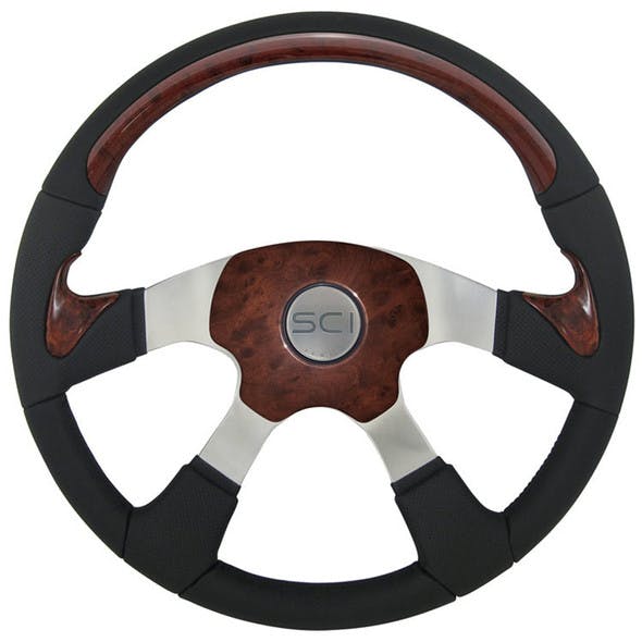 18" Traveler Burl Steering Wheel - Elite 4 Burl Pad