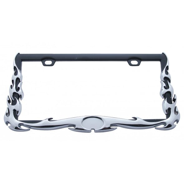 Universal Flame License Plate Frame