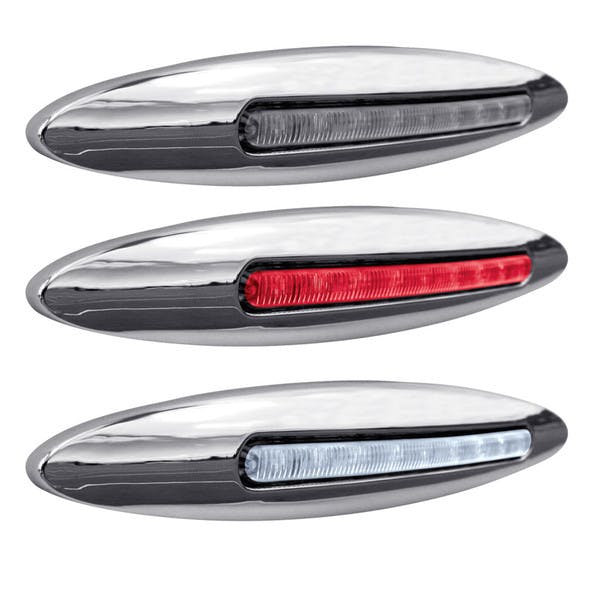 6" Dual Revolution Slim Line Red And White LED Light Bar