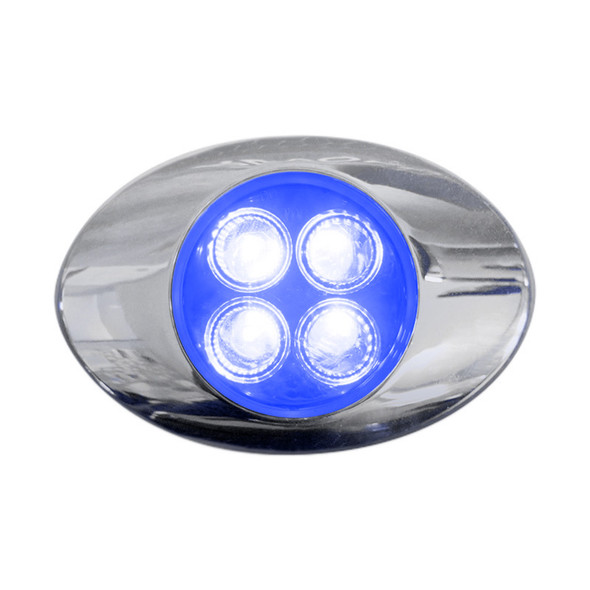 Millenium M3 Style Dual Revolution Amber & Blue LED Marker Light Blue Lit