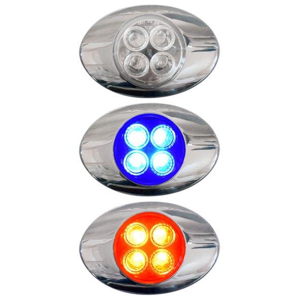 Millenium M3 Style Dual Revolution Red & Blue LED Marker Light