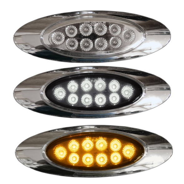 Millenium M1 Style Dual Revolution Amber & White LED Marker Light