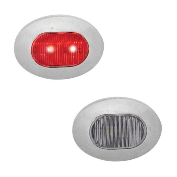 Flatline Mini Oval Clear Lens LED Lights