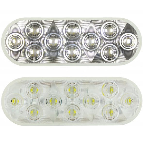 6" Oval Competition Series Back Up Light Lit And Off