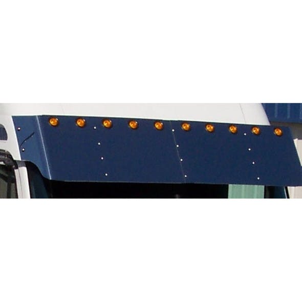 Freightliner Columbia & Century 18" Drop Visor With 2" Light Holes mounted close up