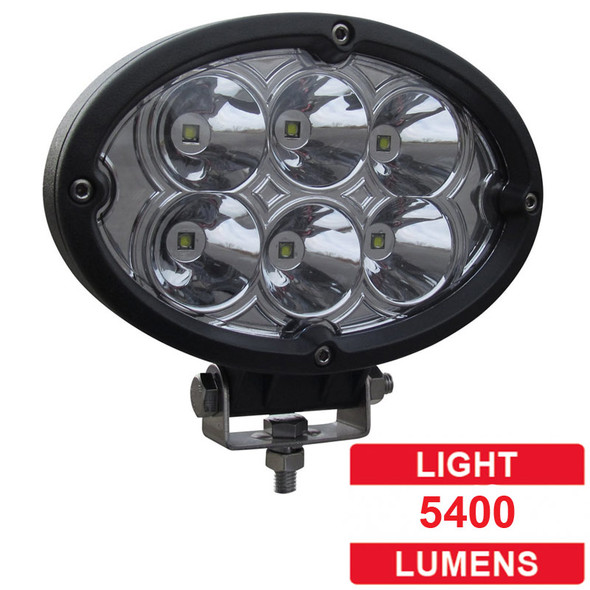 Oval Super Powered Spot LED Work Lamp - Lumens