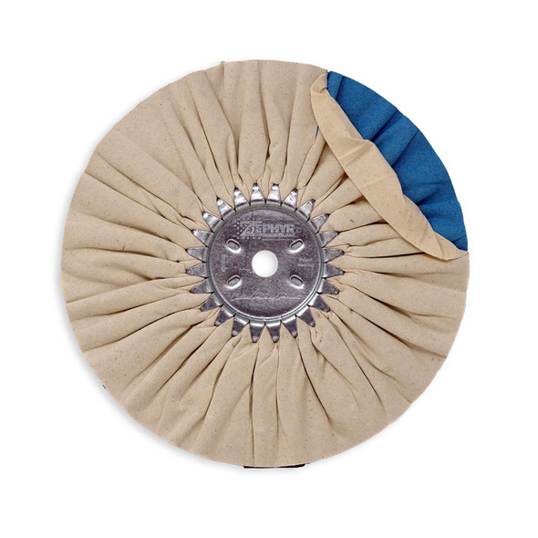 Zephyr White/Blue Final Finish Or Color Airway Buffing Wheel 10 
