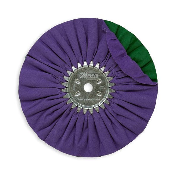 Zephyr Purple/Green Smooth Cut Airway Buffing Wheel Flat