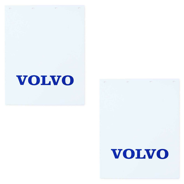 Volvo Logo White Mud Flap 24" x 30" (Pair)