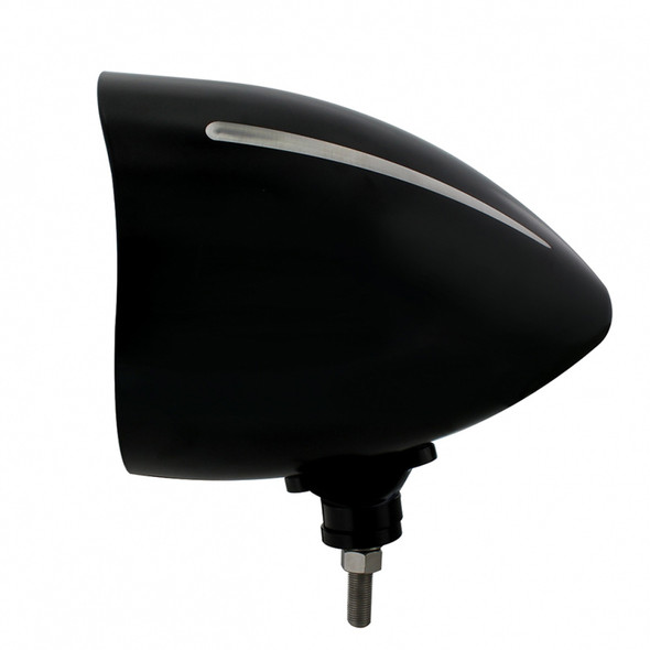 Black Billet Style Groove Headlight Side View