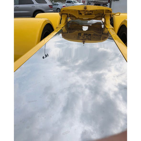 Custom In Frame Aluminum Deck Plate - On Truck Yellow Truck