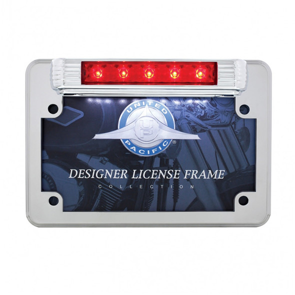 Motorcycle LED License Plate Frame - 3rd Brake Light