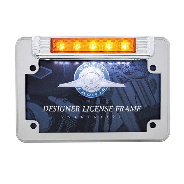 Motorcycle LED License Plate Frame - Auxiliary Light