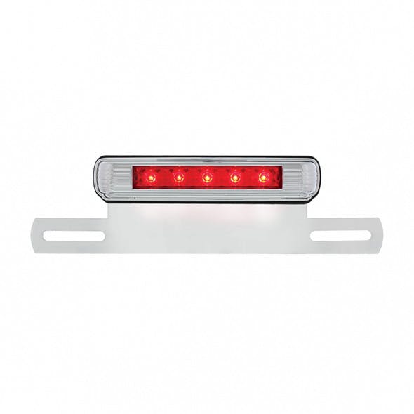 Motorcycle LED License Plate Bracket - Red 3rd Brake LED