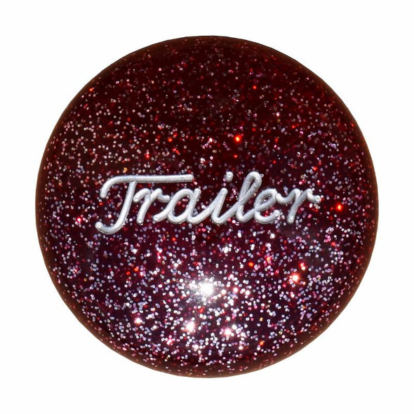 Nostalgic Glitter Air Brake Knob - Red Trailer Engraving