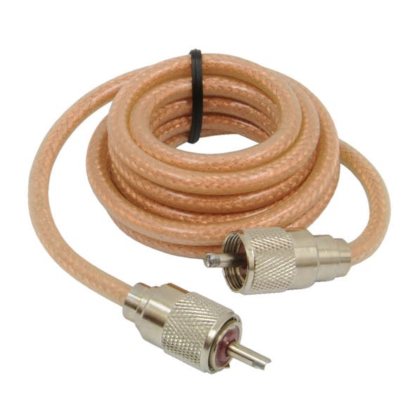 RoadPro CB Antenna Mini-8 Coax Cable With PL-259 Connectors - Clear