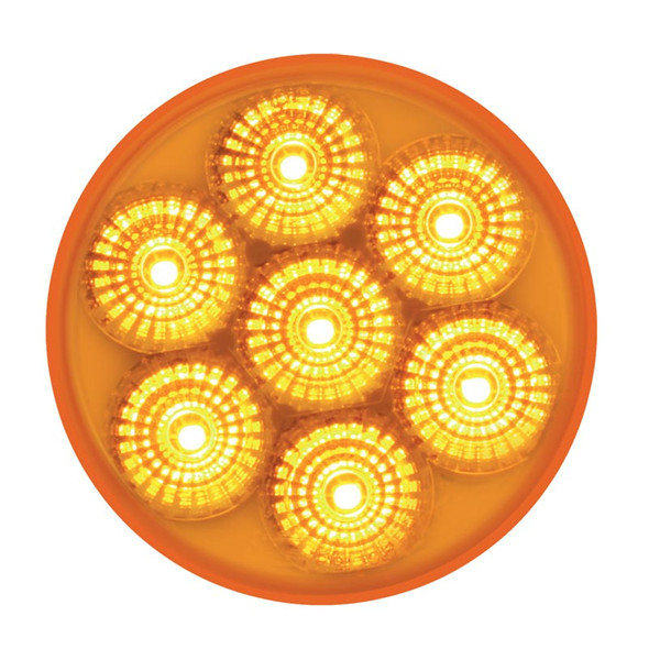 Spyder 2" Round Dual Function LED Clearance Marker Light - Amber/Amber