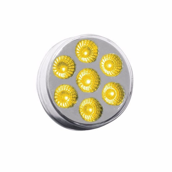 2" Round Dual Revolution Amber LED Marker Light
