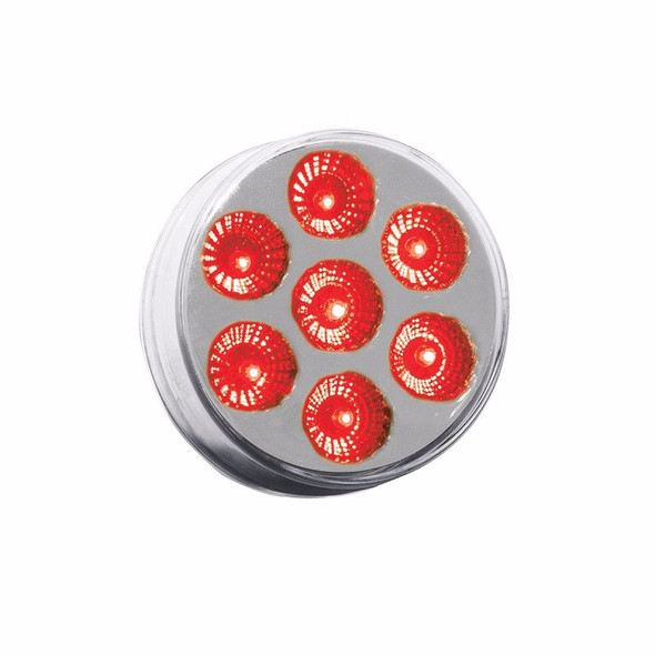2" Round Dual Revolution Red LED Marker Light