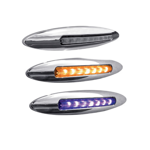 6" Flatline Dual Revolution Slim Line Amber And Purple LED