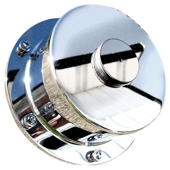 Lifetime Chrome Front Hub Oil Cap Replacement Cover For Bud Wheels - Smooth