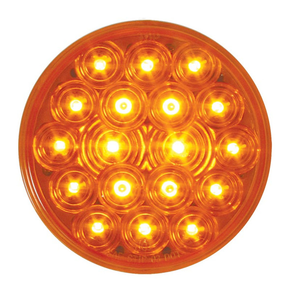 Fleet Series 18 LED 4" Round STT PTC & Decorative Light - Amber/Amber