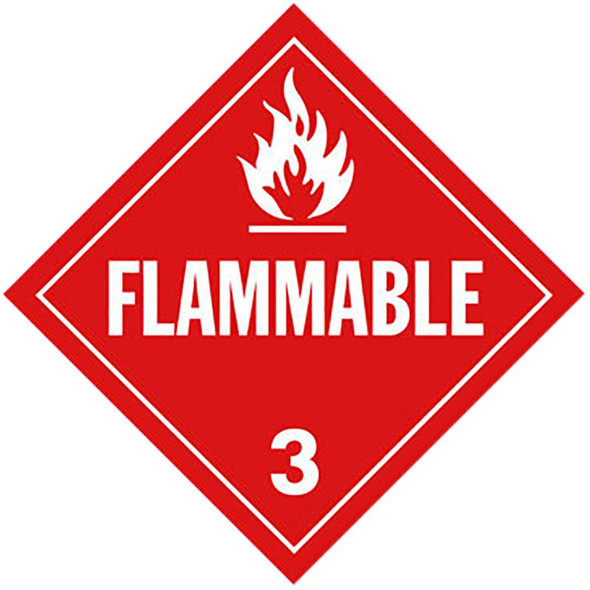 Flammable Gas Class 3 Placard Sign
